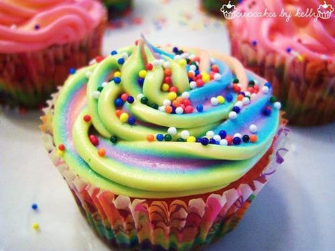 Rainbow Candy Cupcakes (1 Dozen)